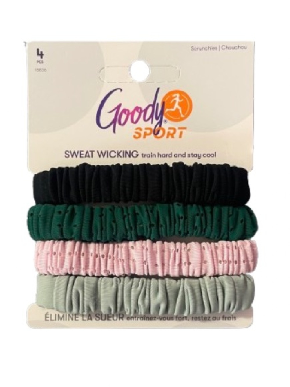 Sport -Sweat Wicking Hair Scrunchies - Black, Green, Pink, Gray